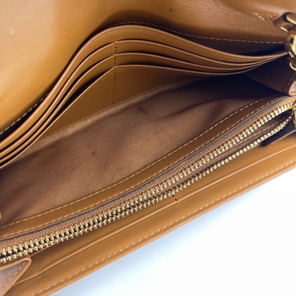 MCM Full set wallet on chain crossbody bag Millie leather Camel in leather logo - Picture 5 of 15